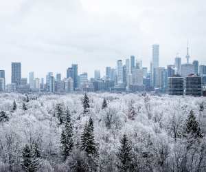 10 Things to do in Toronto this December | A snowy landscape shot of the city