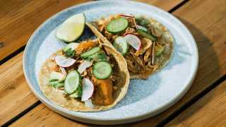 Toronto's best tacos | Tacos on the patio at El Rey Mezcal Bar in Kensington Market