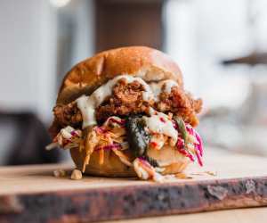 The best fried chicken sandwiches in Toronto | A buttermilk fried chicken sandwich from Knuckle Sandwich