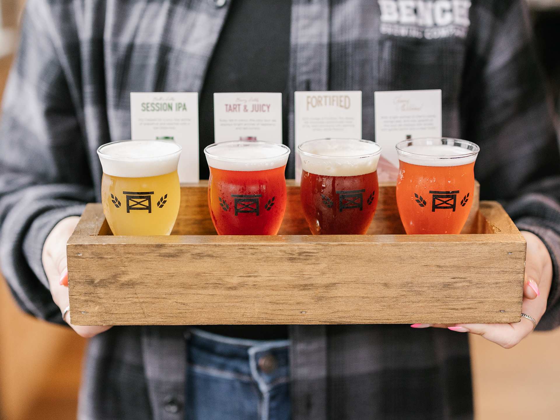 Niagara Benchlands | A flight of beer at Bench Brewing Company