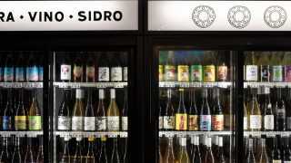 Bottega Volo | Fridge full of wine bottles at Bottega Volo