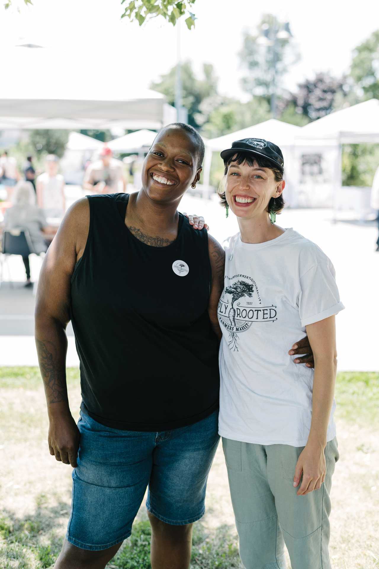 Camille Mayers and Maria Simonelli of Deeply Rooted Farmers' Market