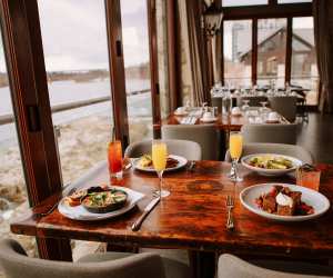 Dining waterside at Cambridge Mill