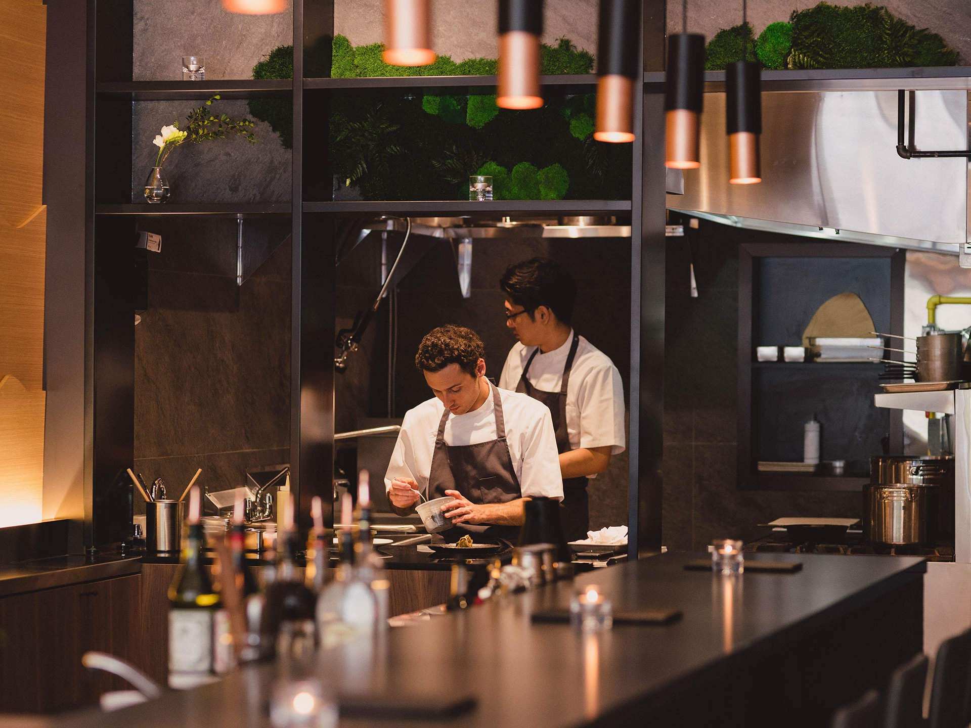 Toronto Michelin Guide | Chefs So Sakata and John-Vincent Troiano prep at Frilu