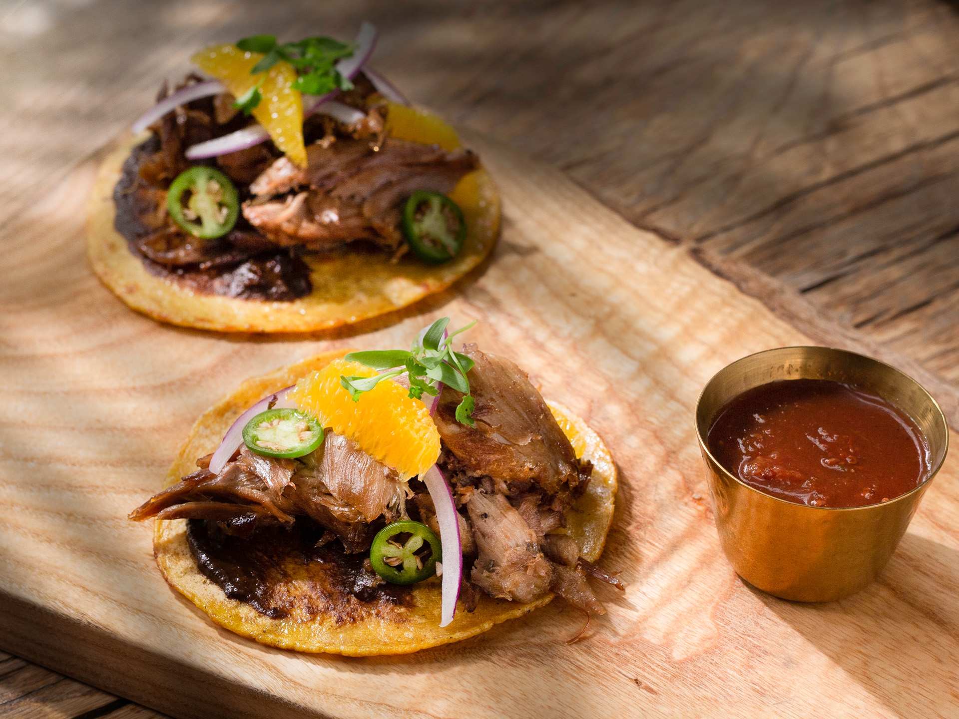 Casa Madera | Duck carnitas tacos at Casa Madera restaurant