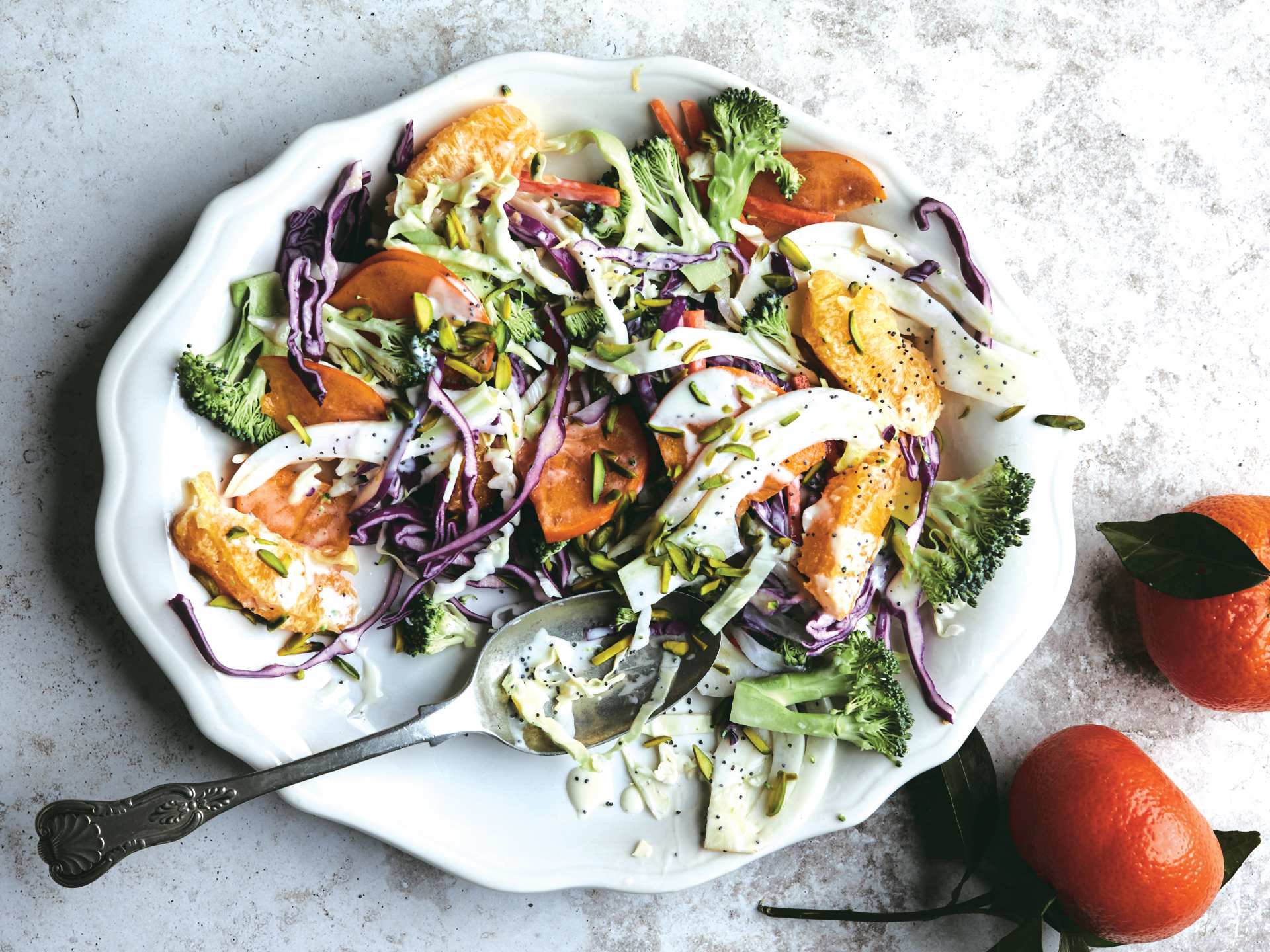 Winter recipes | Winter slaw with orange yogurt  dressing