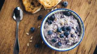 Riceberry rice and lavender breakfast bowl recipe