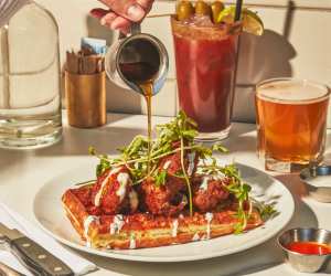 Chicken + Waffles at The Drake