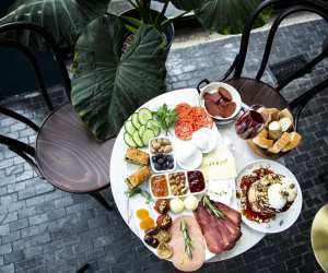 Turkish restaurants in Toronto | Overhead of a table full of dishes at Pasaj