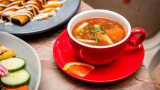 Watermelon gazpacho recipe from Rosalinda in Toronto