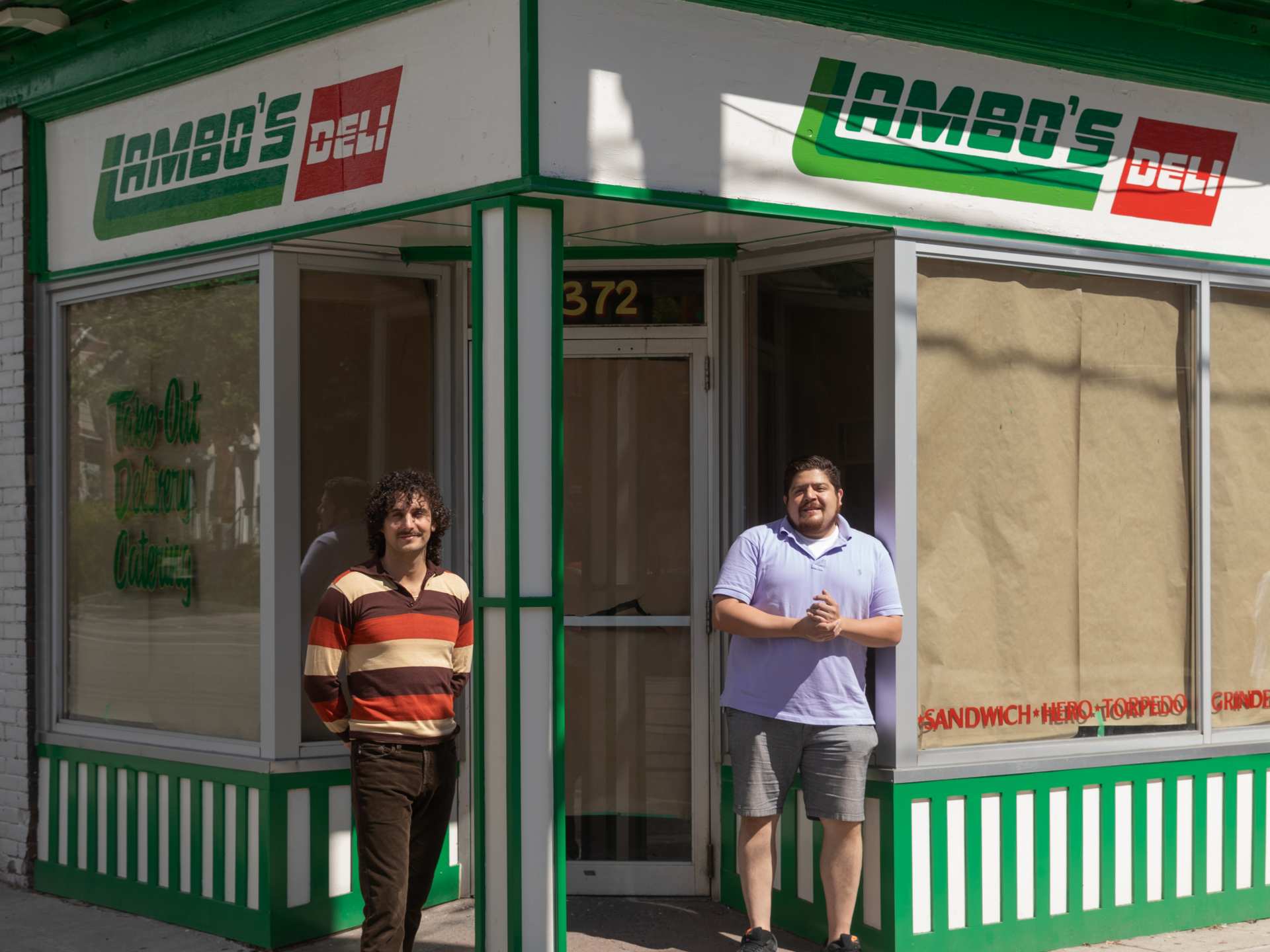 Owners Justin Leon and Cristobal Bascuñán in front of the new Leslieville location