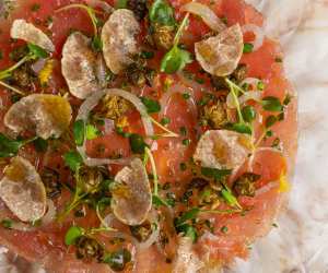 Truffle menu at Toronto Beach Club | Ahi Tuna Carpaccio