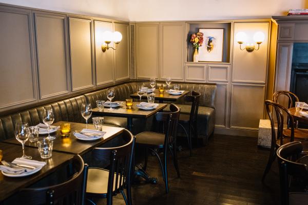 Inside Contrada Italian restaurant in Toronto