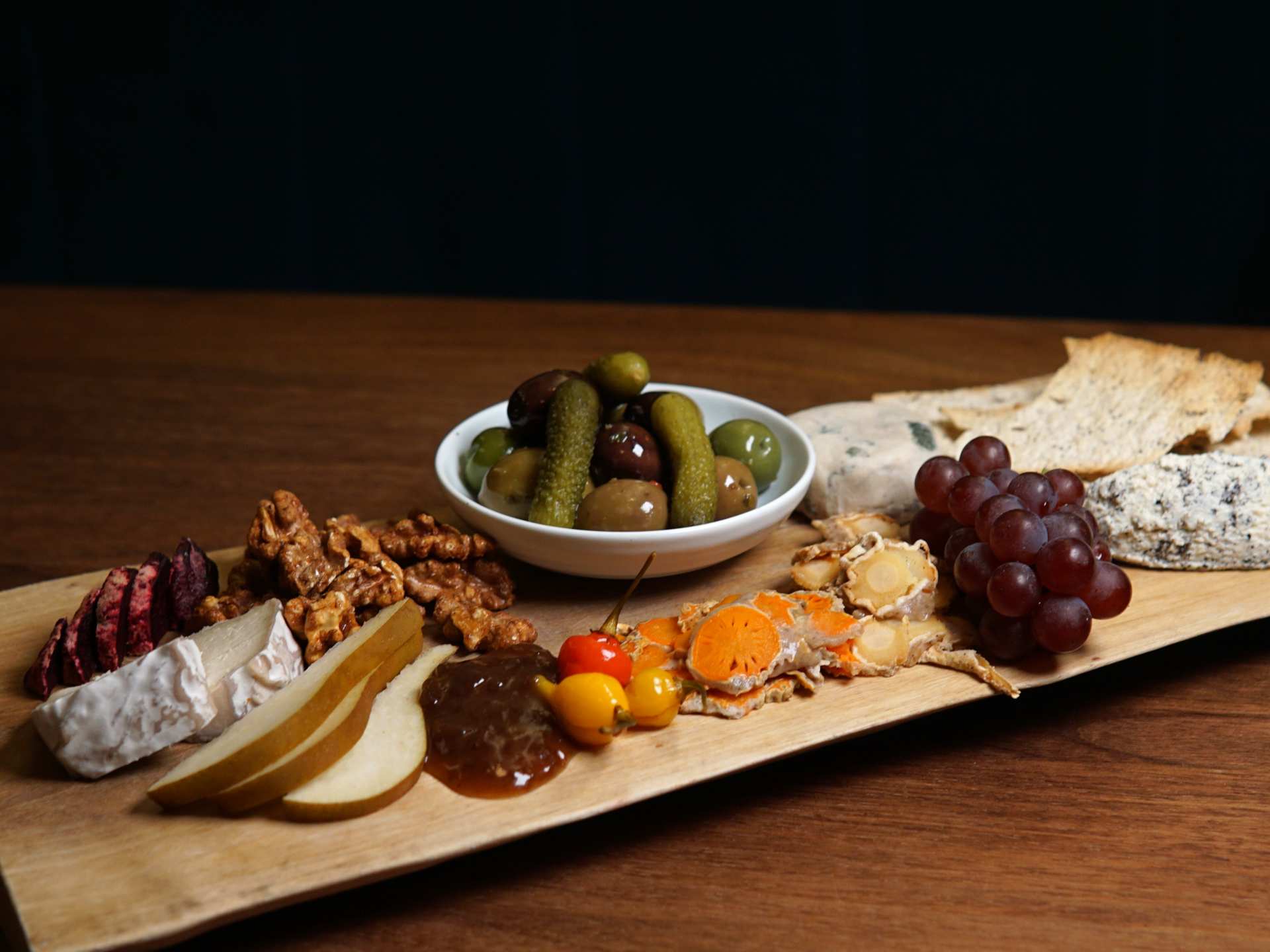 A vegan charcuterie board at Bar Avelo