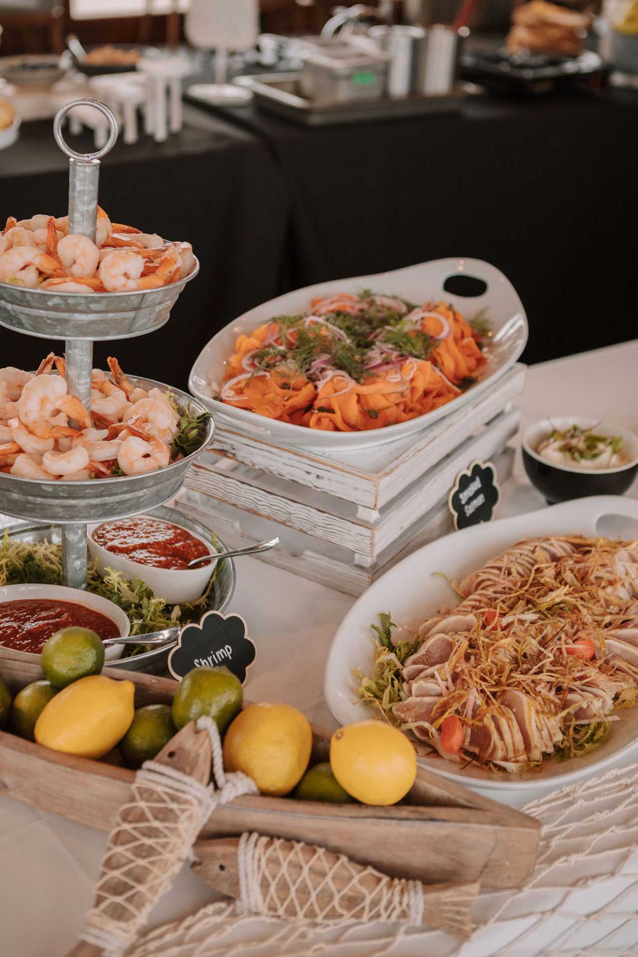 Cambridge Mill | A spread of shrimp at Cambridge Mill's brunch